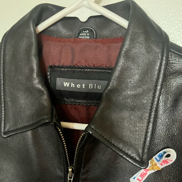 🖤lambs leatherWHET BLU REAL LAMBS LEATHER JACKET🖤🎁LIKE NEW CONDITION 🎁XS😎 - Picture 5 of 6